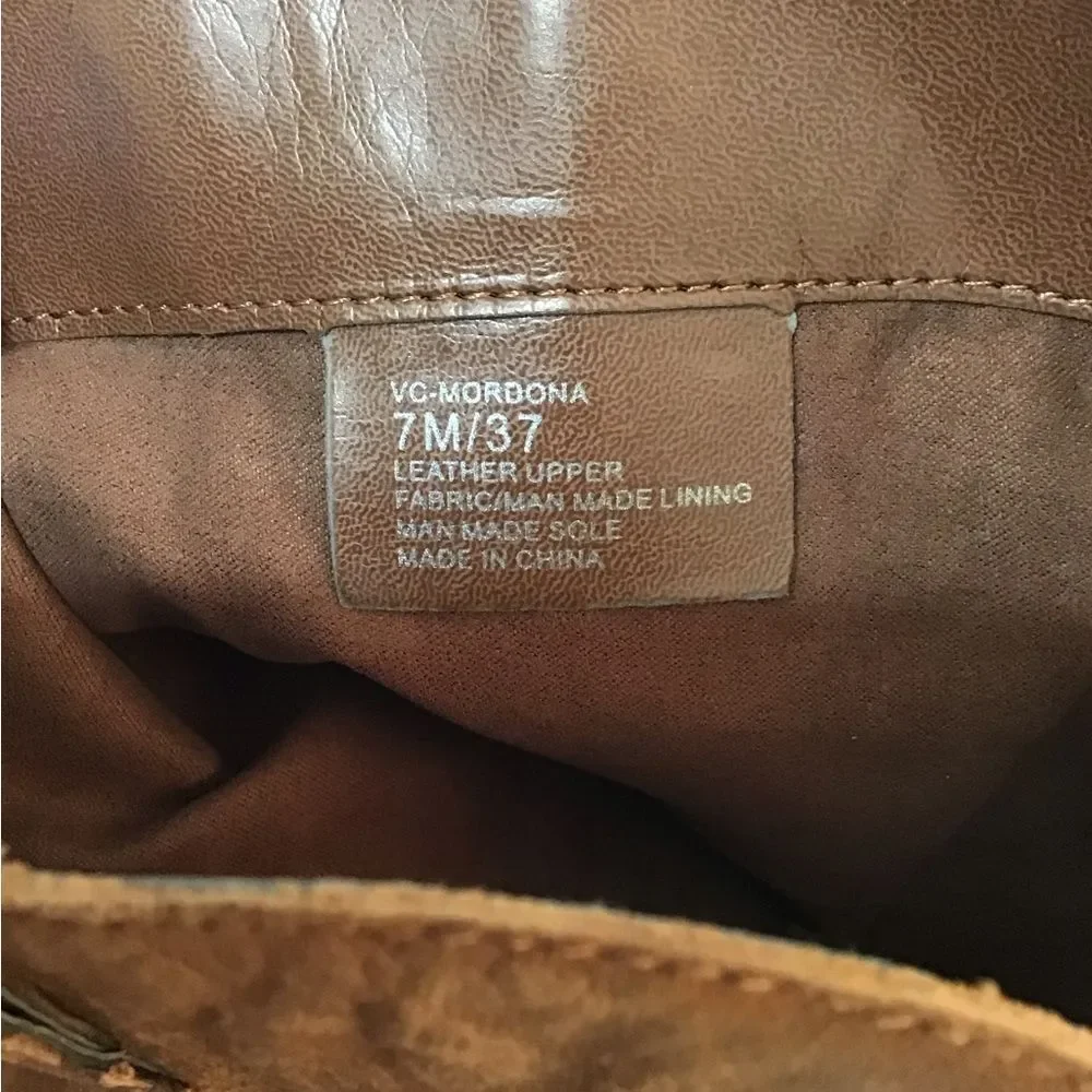 Vince Camuto Mordona Brown Knee-High Leather Boots Size 7